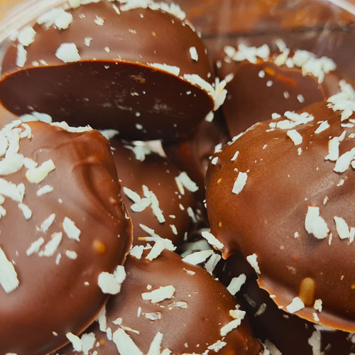 Chocolate Coated Coconut Meringues